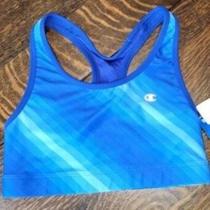 Champion Medium Support Absolute Workout Blue Sport Bra Small NWT